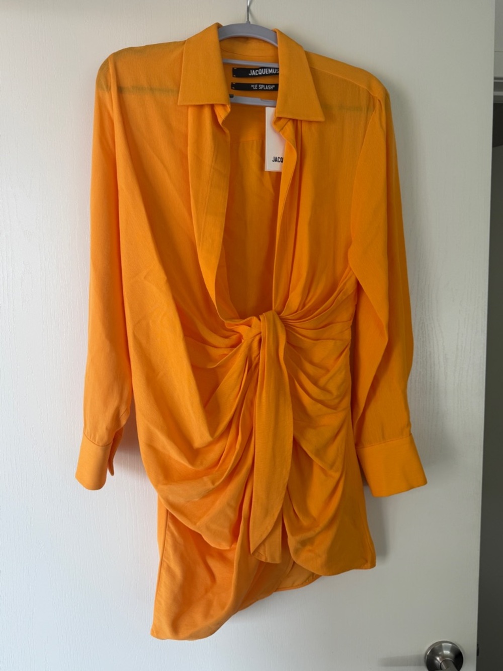 JACQUEMUS Bahia Draped Mini Wrap Dress